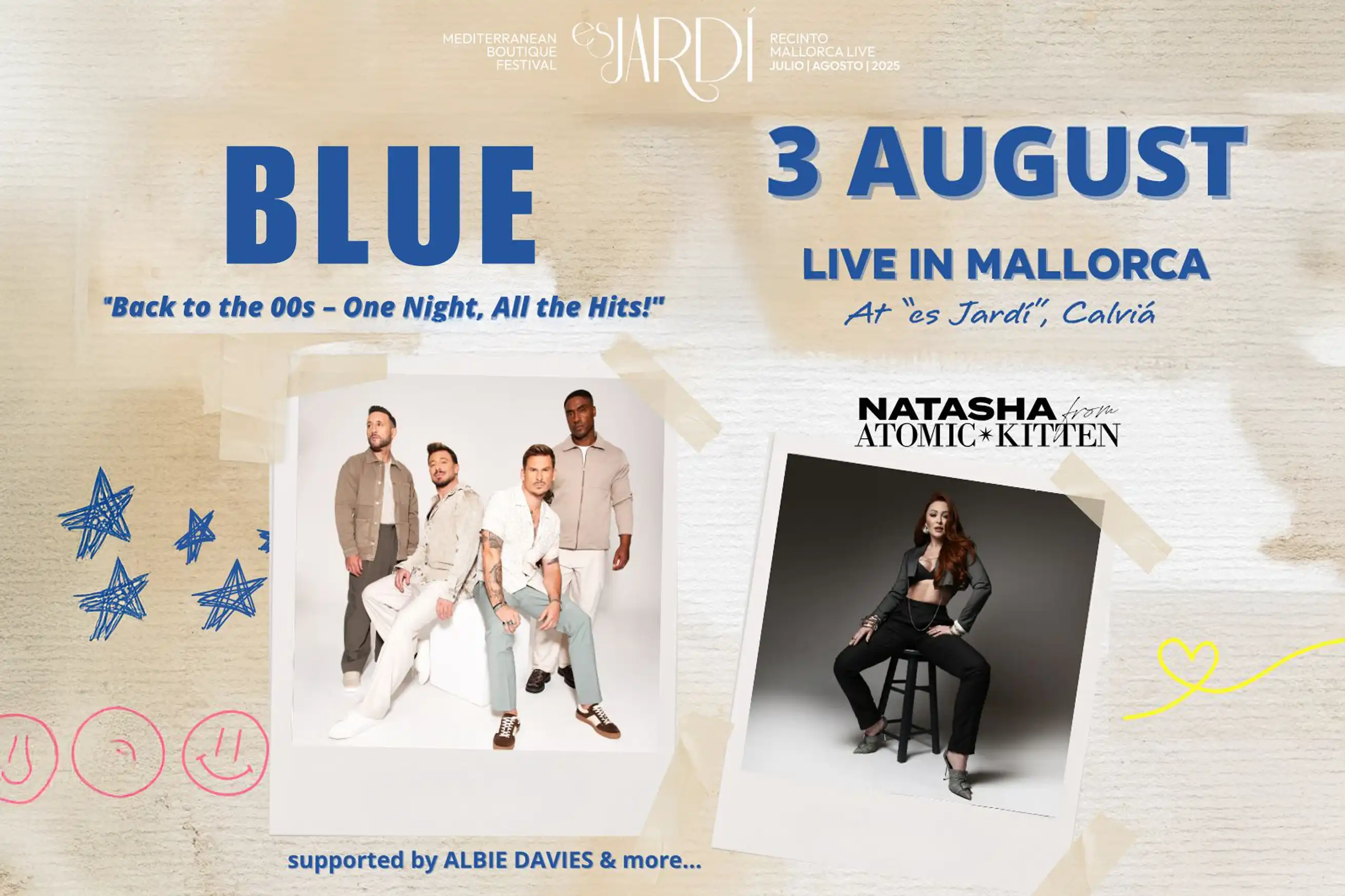 Blue y Natasha Hamilton en concierto – Noche Pop 2000s en Calvià